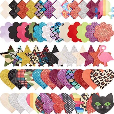 60 Pairs Nipple Cover Self Adhesive Breast Pasties Disposable Multi Designed Nipple Covers (Style 1)