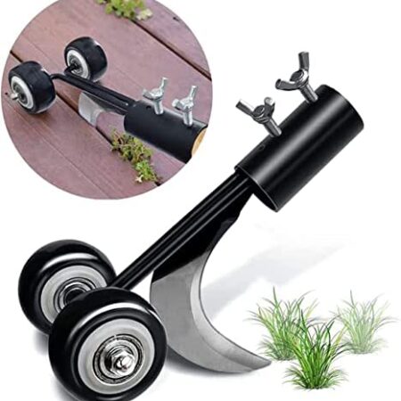 HY-MS Weed Puller Tool with Wheels, Manual Weed Puller Tool Stand Up for Garden Patio Backyard Lawn Sidewalk Driveways Weeds